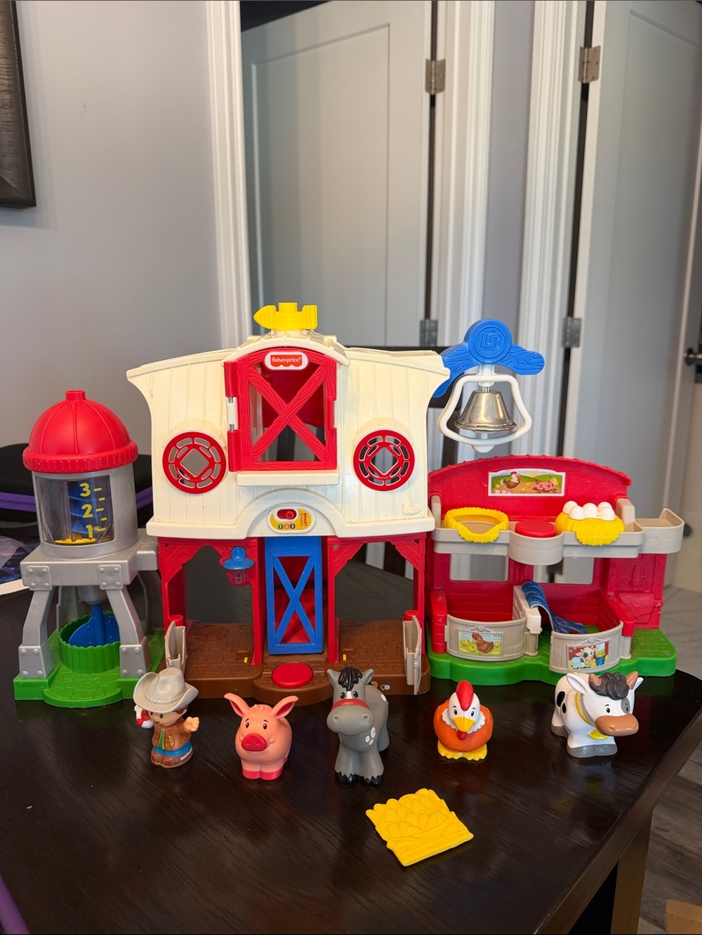 Fisher-Price Red, White & Blue Farm Playset with Animal Figures